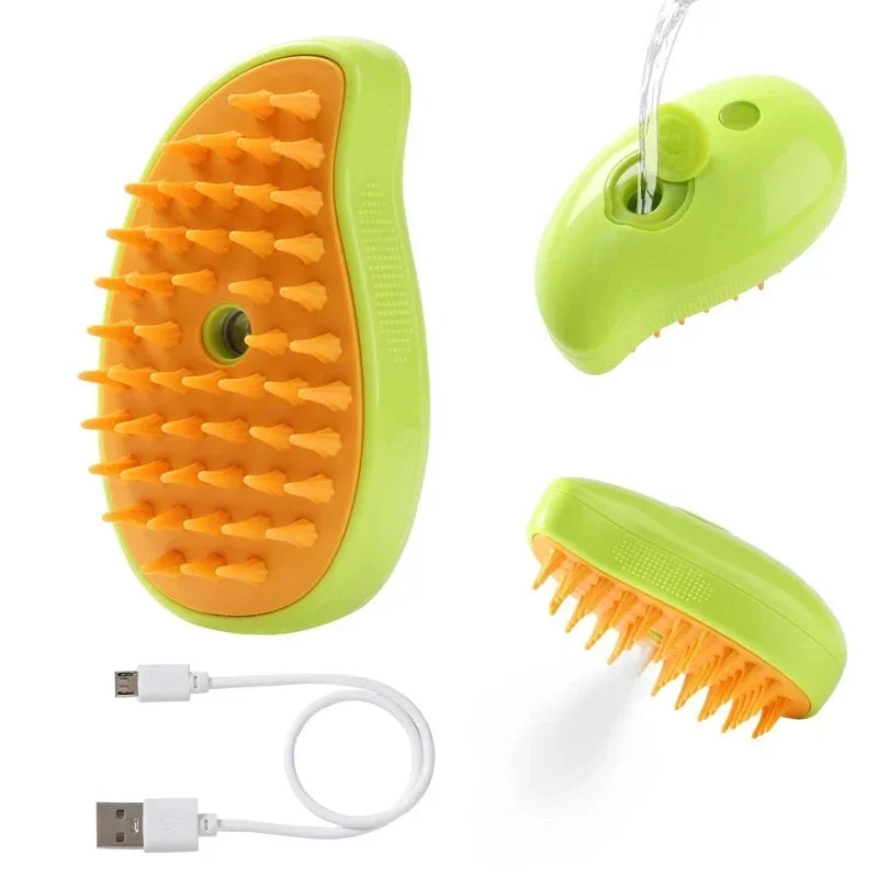 FurEase™ Steam Pet Brush – Massage & Hair Removal