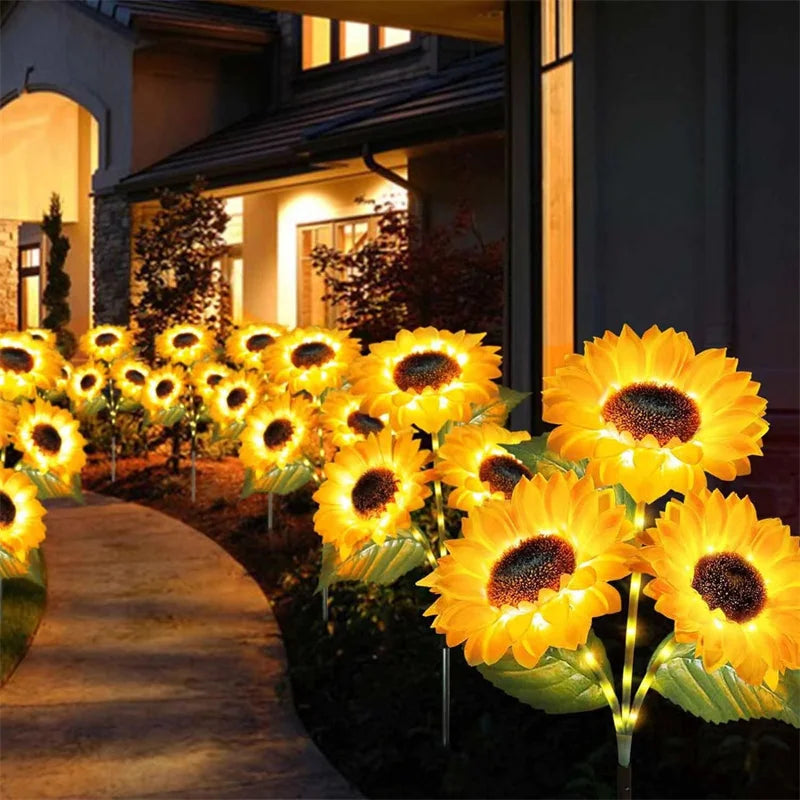 LumiSun™ Solar Flower Stake Lights for Patio & Yard