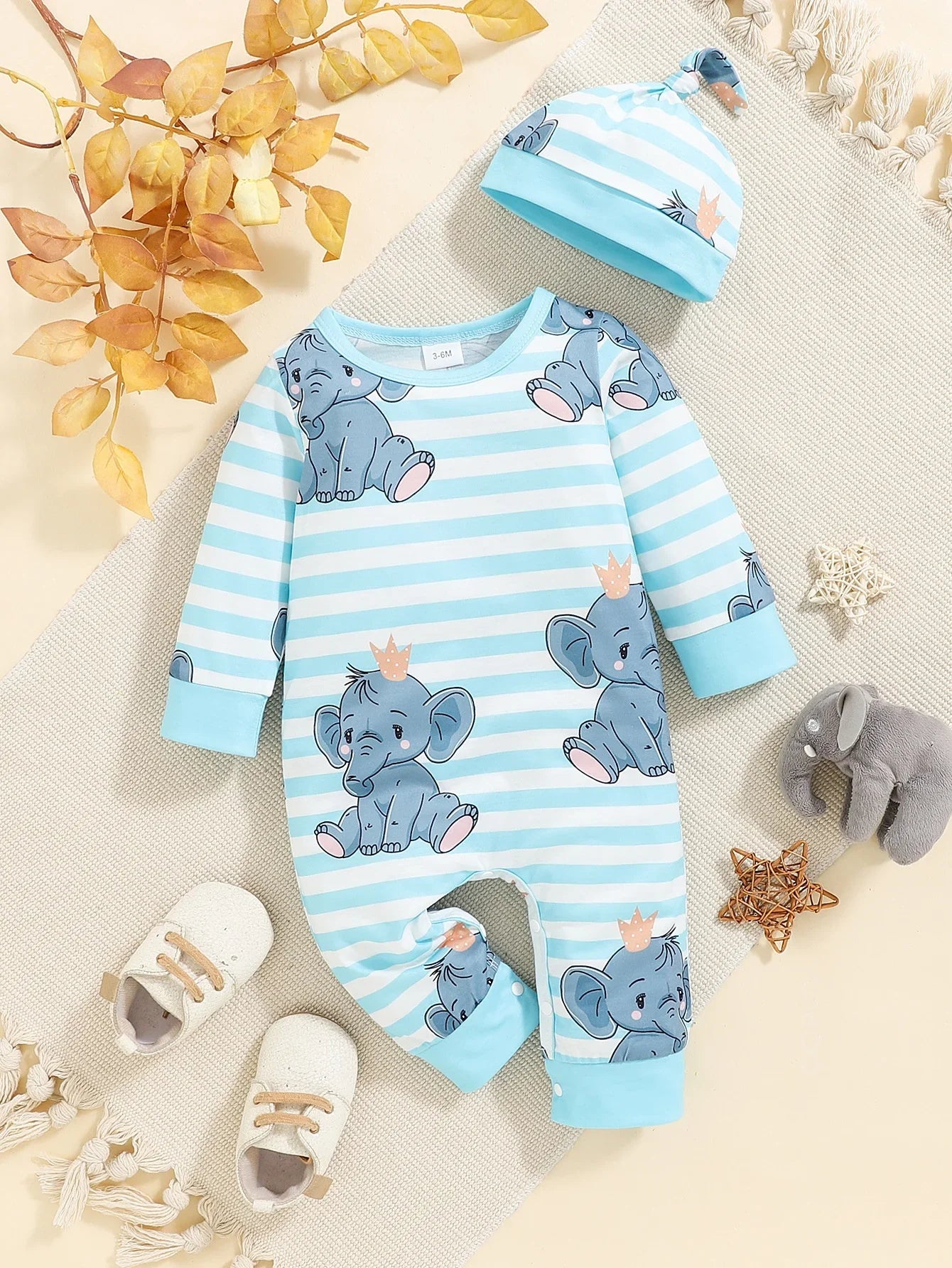 TinyBear™ Soft Baby Boy Onesie – Winter Fashion Romper