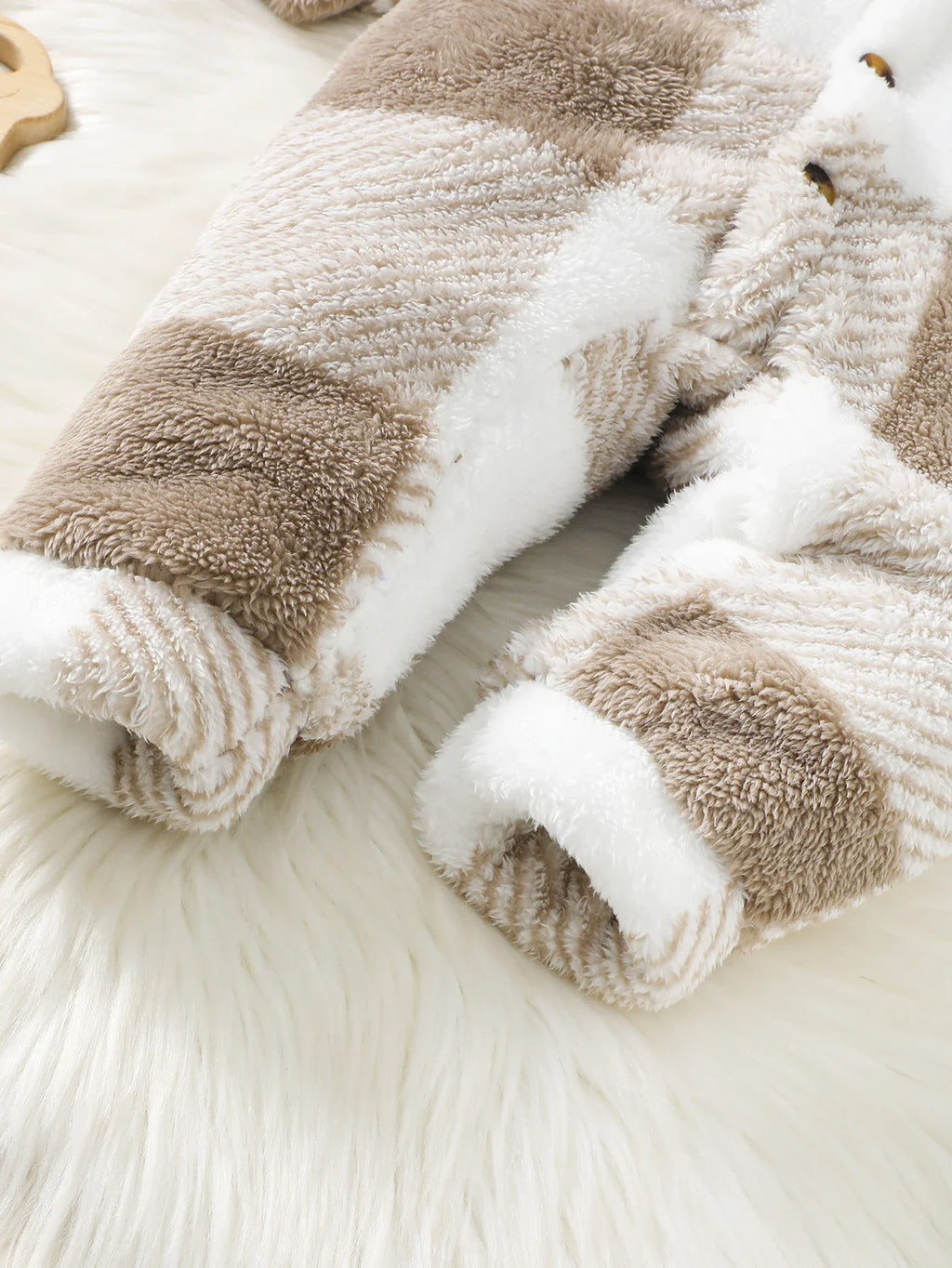 SnuggleWear™ Baby Hooded Romper – Warm & Soft