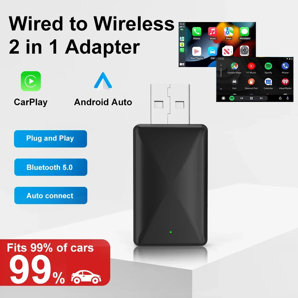 CarPlayX™ Wireless AI Box for Android Auto USB