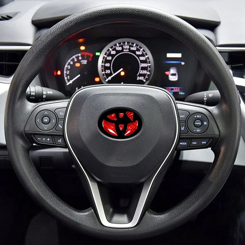 AutoTrim™ Carbon Fiber Steering Wheel Badge – Toyota