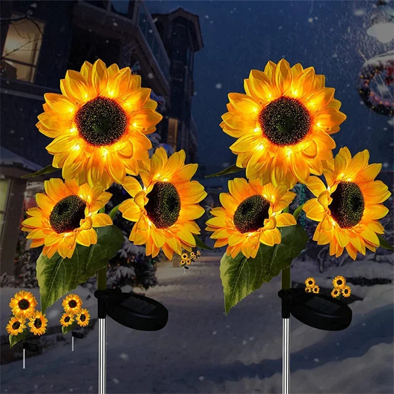 LumiSun™ Solar Flower Stake Lights for Patio & Yard
