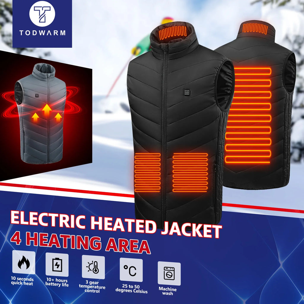 HeatMax™ USB-Heizweste – Outdoor-, Sport- und Reisejacke