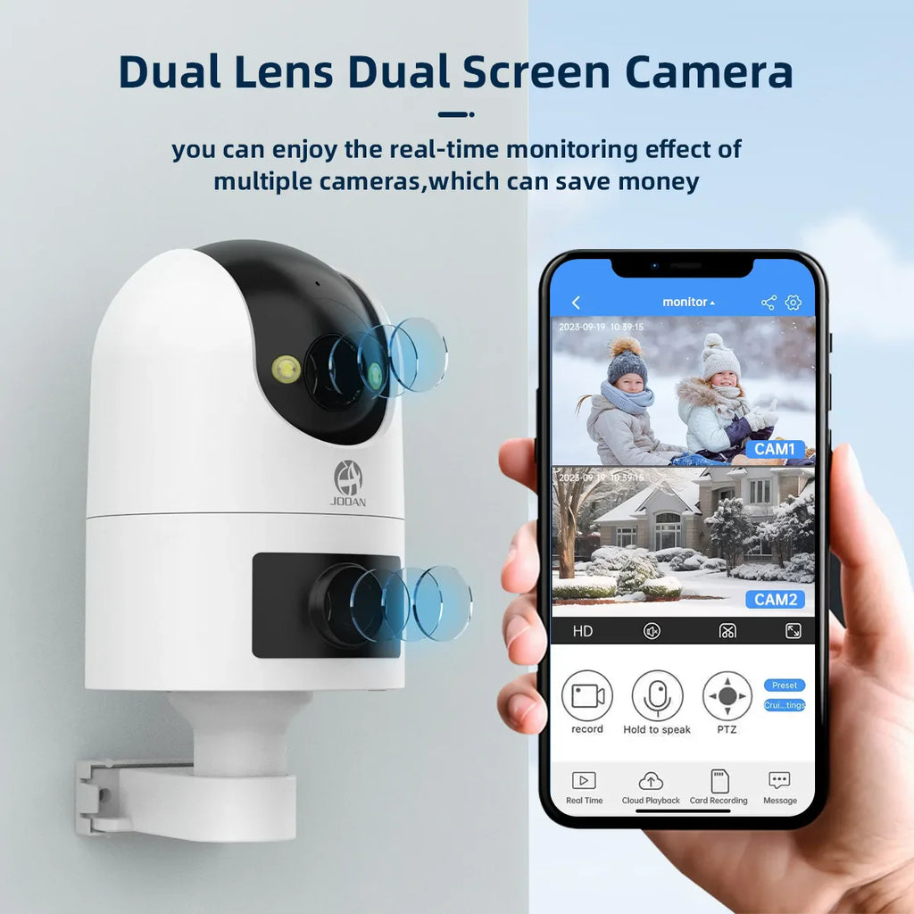 Outdoor Dual-Lens AI Security Camera