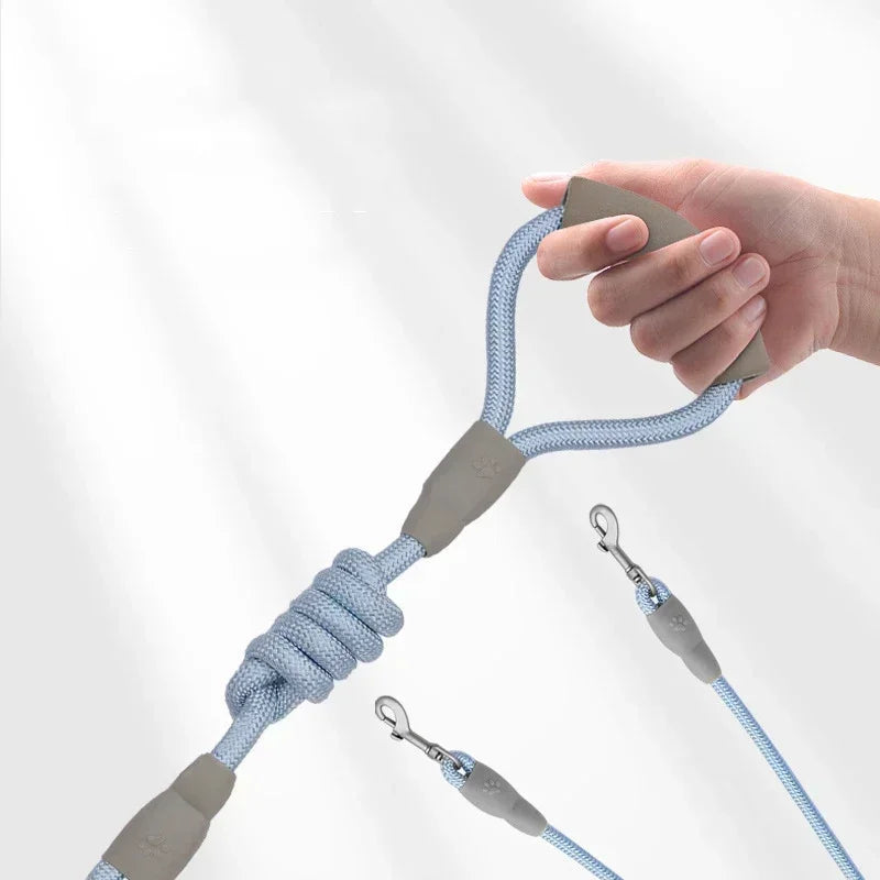 Dog leash Walk dog leash Medium double dog chain Double lead One tow two leads
