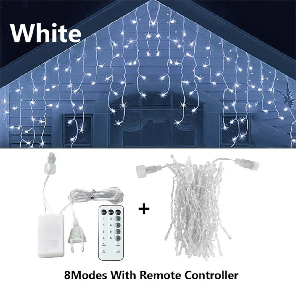 LED Icicle String Lights for Garden & Yard