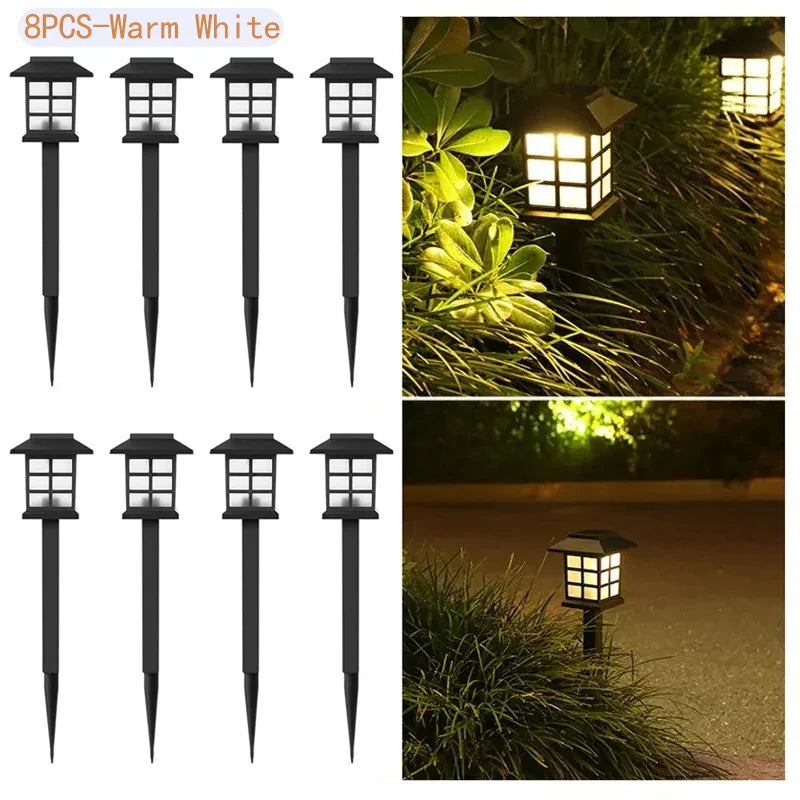 “SunShine™ Solar Pathway Lights – 8-Pack Yard & Patio Decor”