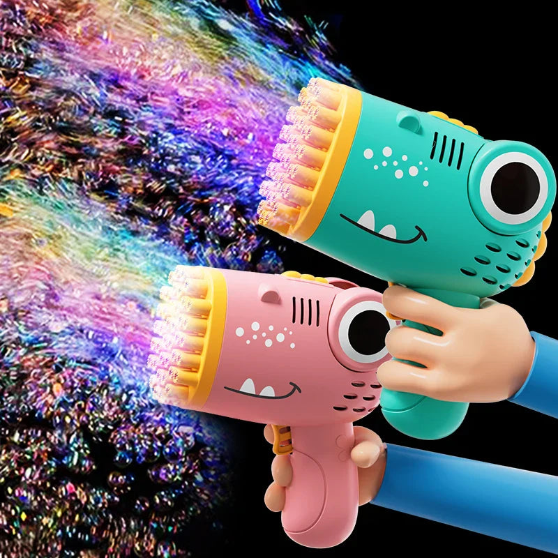 DinoFun™ 40-Hole Bubble Blaster – Electric Bubble Gun Toy