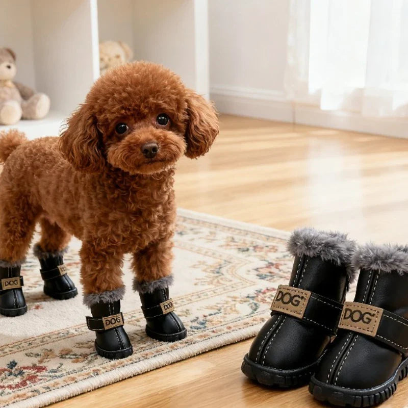 PawComfort™ Waterproof Dog Winter Boots – 4Pcs