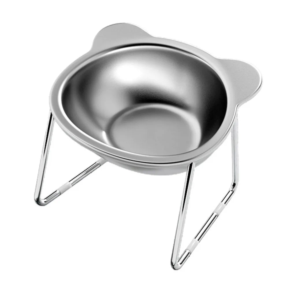 FurEase™ Tilted Stainless Steel Cat Bowl