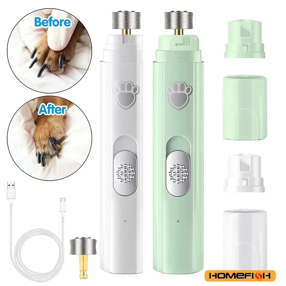 Electric Dog Nail Grinder Pet Nail Clipper USB Rechargeable Pet Nail Trimmers