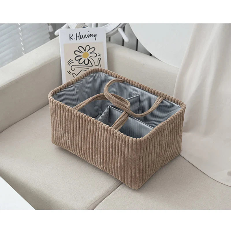 LuxeBoho™ Multi-Compartment Storage Basket