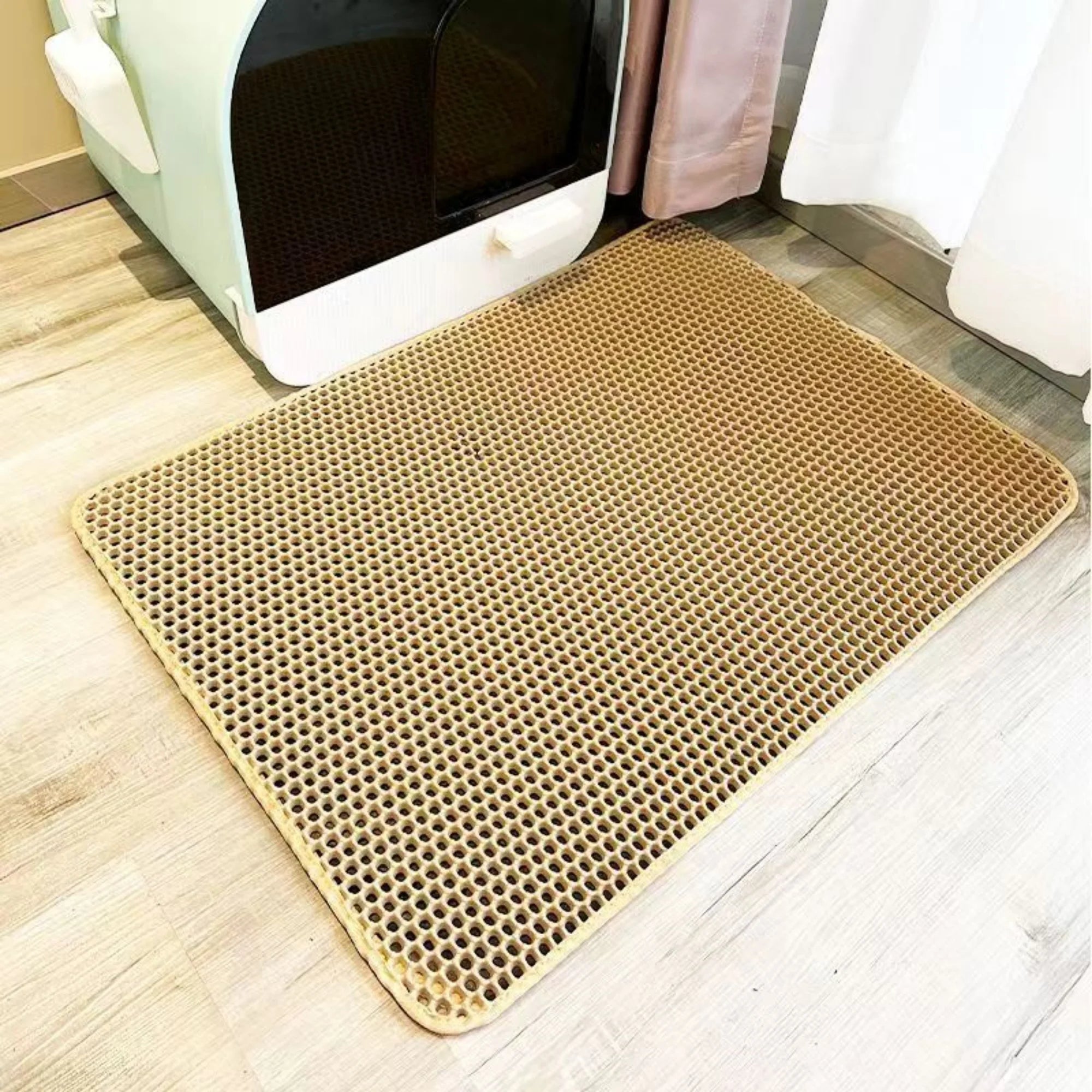 Large Cat Litter Mat Waterproof Double Layer Litter Trapping Clean Pad for Cat
