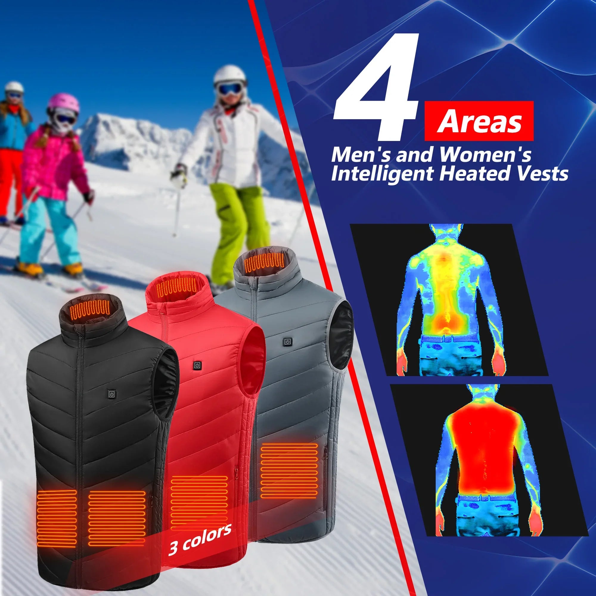 HeatMax™ USB Heated Vest – Outdoor, Sports & Travel Jacket