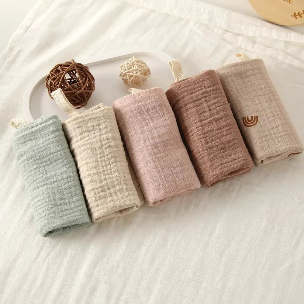SoftGauze™ Baby Washcloth Set – 6-Layer Cotton, 3/5pcs