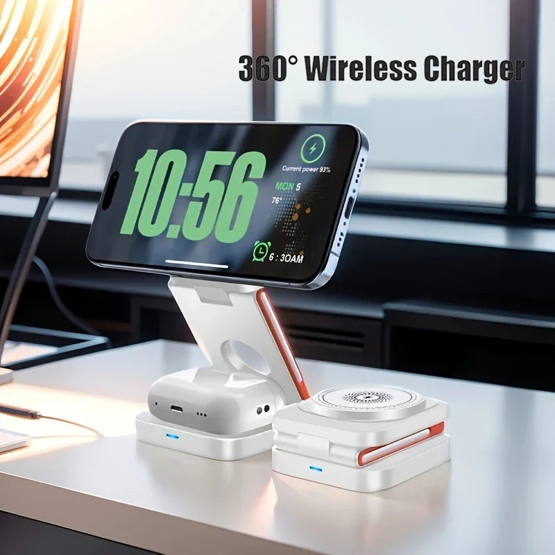 ChargeMax™ 3-in-1 Wireless Dock for iPhone & Apple Watch