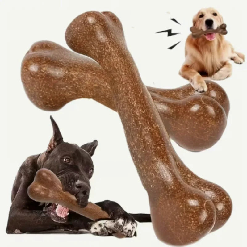 Natural Non-Toxic Dog Bone Chew Toy Nearly Indestructible Anti-Bite Puppy Chew Toy