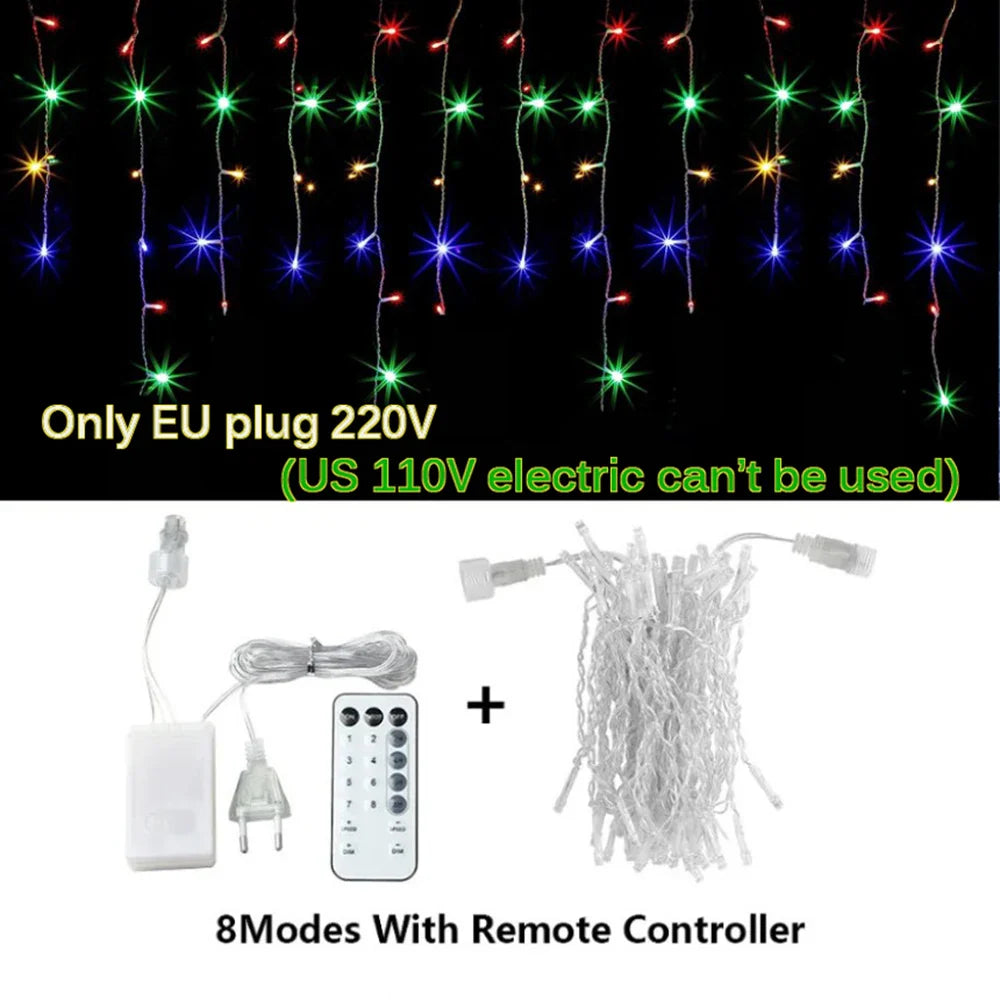 LED Icicle String Lights for Garden & Yard