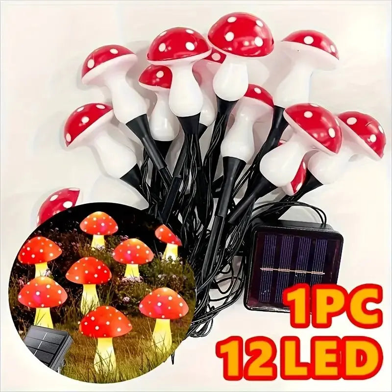 SunBright™ Outdoor Mushroom Pathway LED Light – 8 Modes