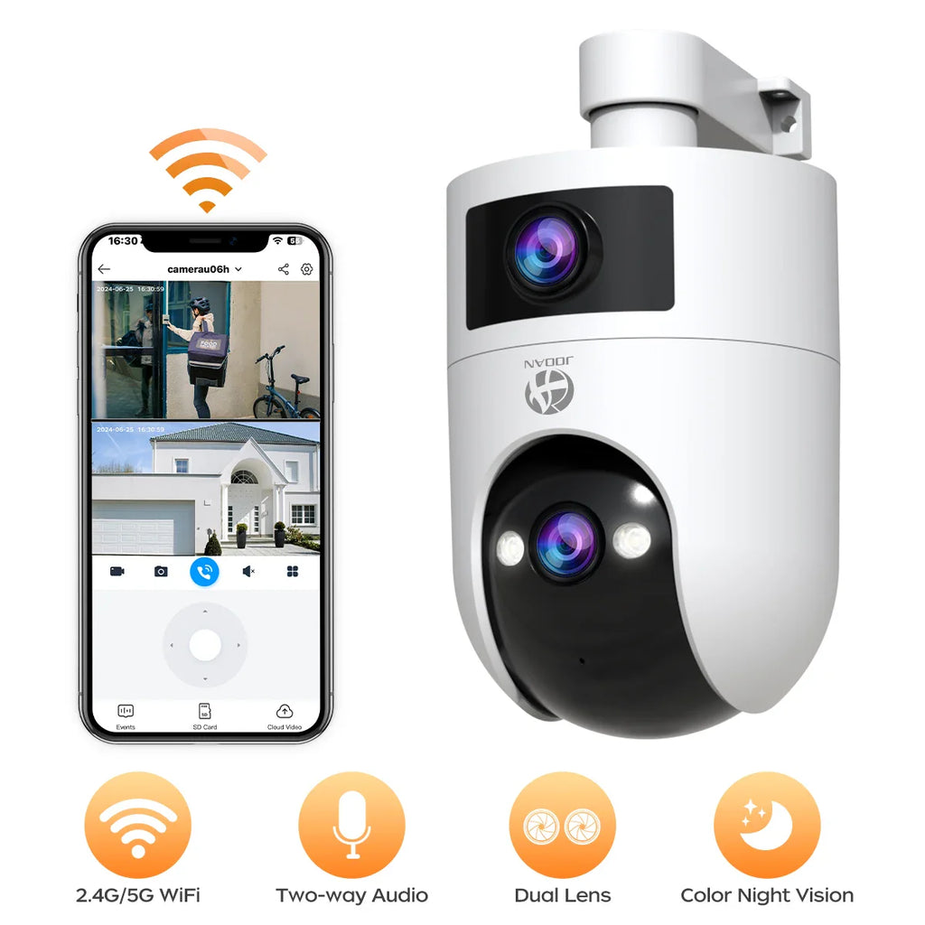 Outdoor Dual-Lens AI Security Camera