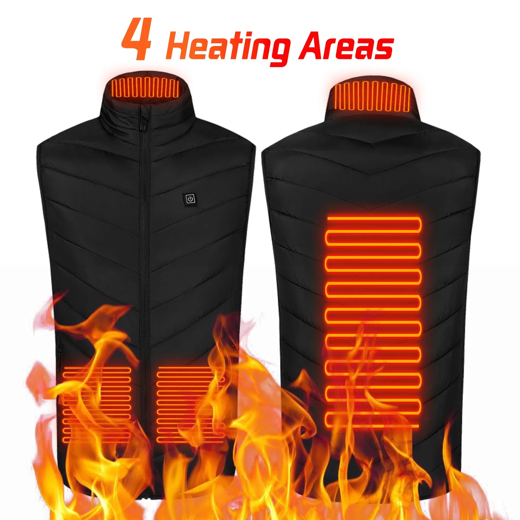 HeatMax™ USB Heated Vest – Outdoor, Sports & Travel Jacket
