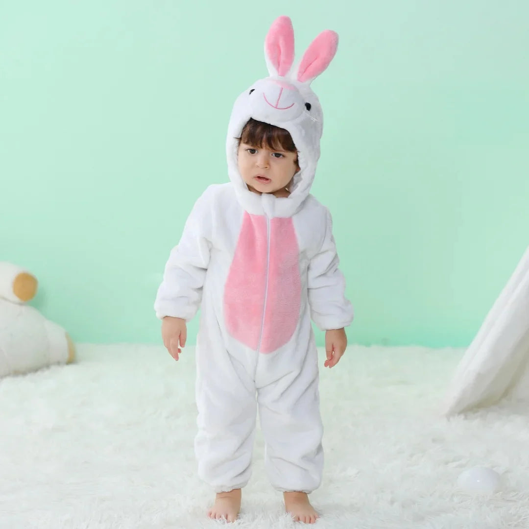 Infant Kids Dino Cartoon Onesie Jumpsuit