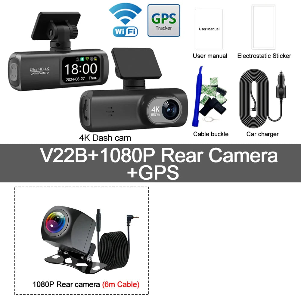 NightGuard™ 4K Dual-Dashcam, schwarze Box