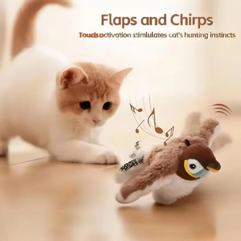FurryChirp™ Flapping Plush Bird Toy