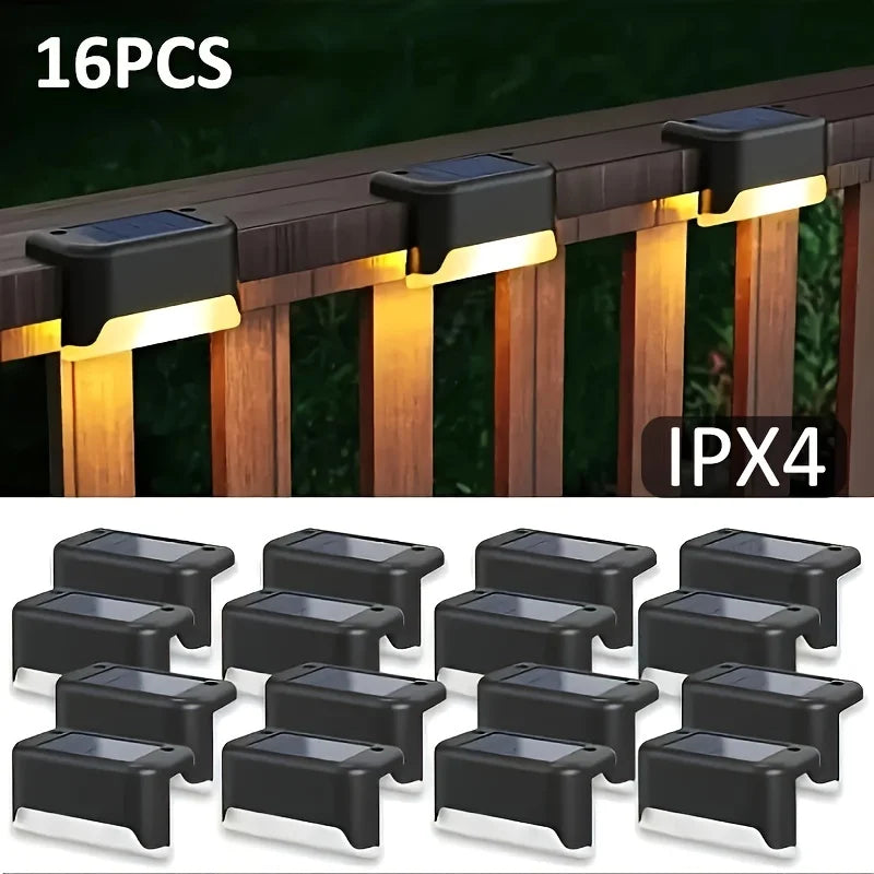 LumiStep™ Solar Stair Lights – Waterproof