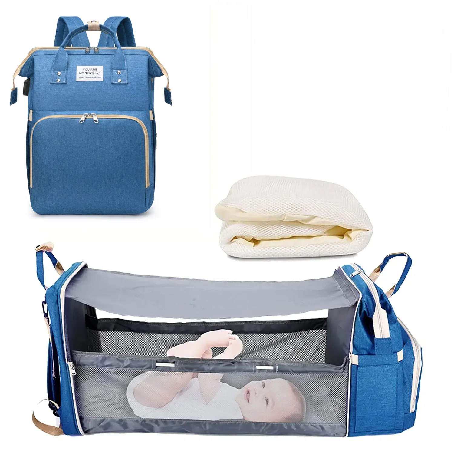 BabyFlex™ Foldable Diaper Bag & Changing Backpack