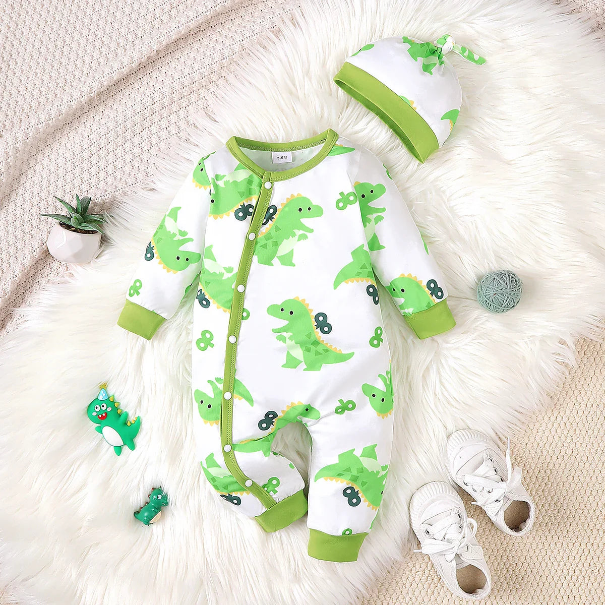 TinyBear™ Soft Baby Boy Onesie – Winter Fashion Romper