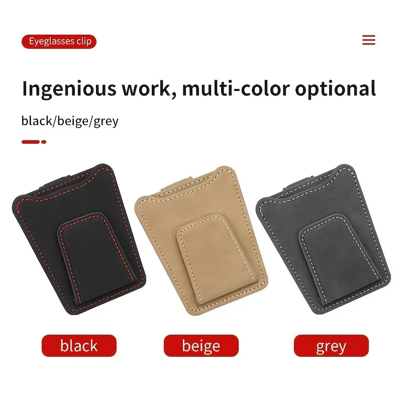 Leather Eyeglass Holder for Car