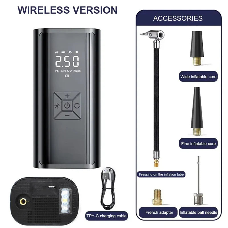 Kompakter Luftkompressor – für Auto, Fahrrad und Bälle