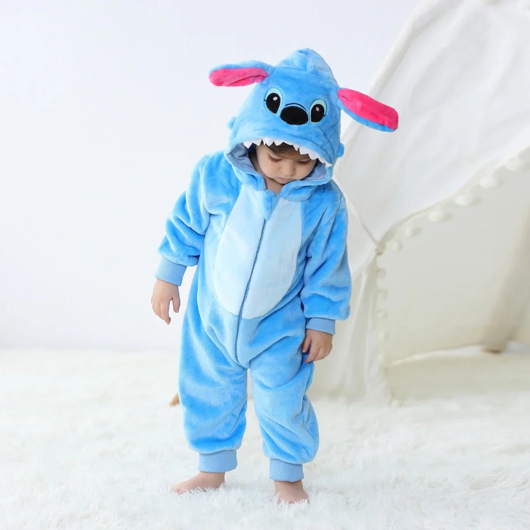 Infant Kids Dino Cartoon Onesie Jumpsuit