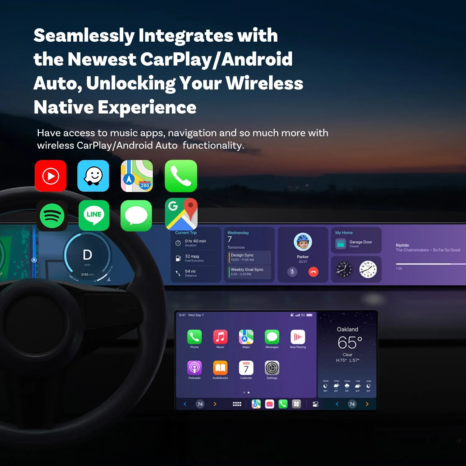 Ottocast™ Mini USB CarPlay Adapter for Cars
