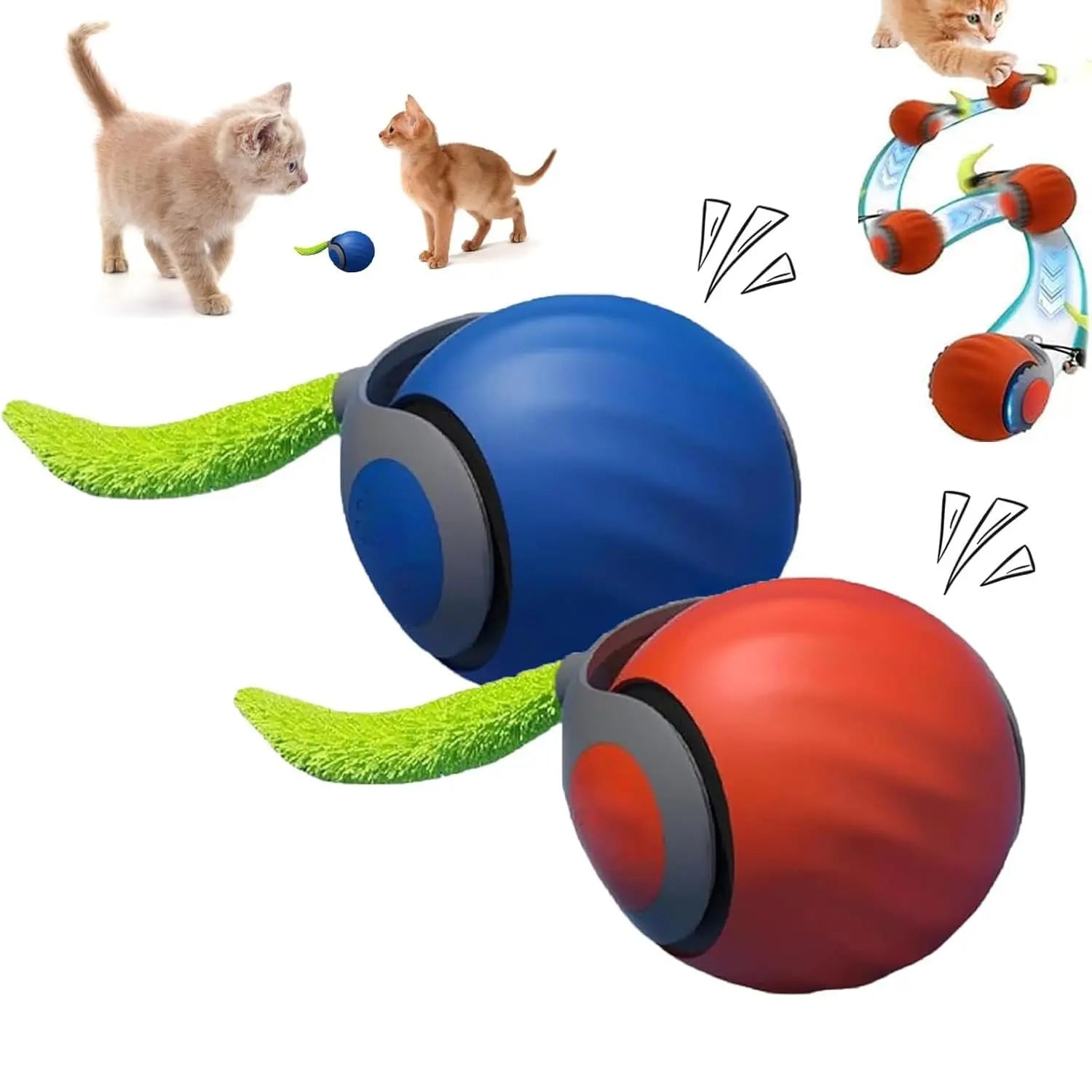 SpeedyTail™ 2-Speed Cat Toy Ball