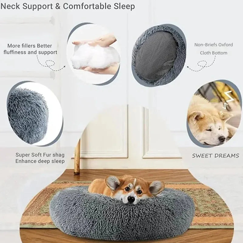 CozyPaws™ Round Pet Bed – Large & Medium Dogs