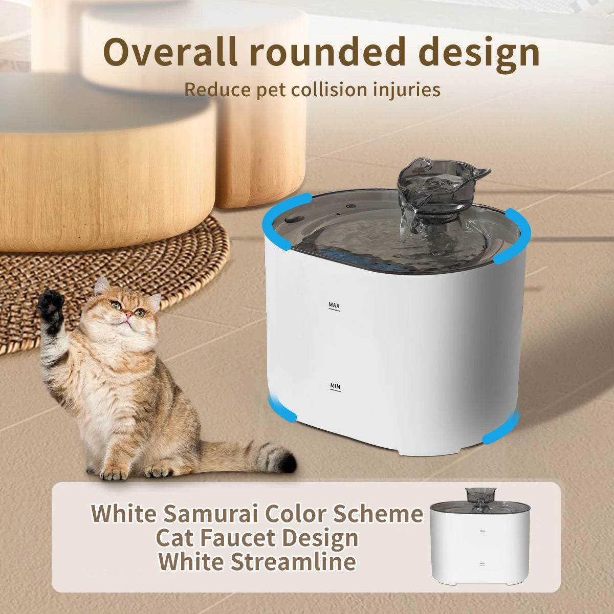 Cat Water Fountain Auto Recirculate Filtring Cats Dog Water Dispenser