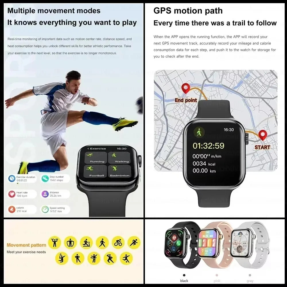 Apple Watch 10™ 2025 – Bluetooth Call, NFC, Fitness Tracker