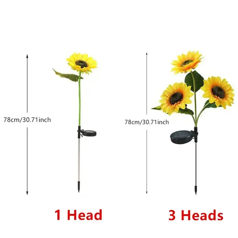 LumiSun™ Solar Flower Stake Lights for Patio & Yard