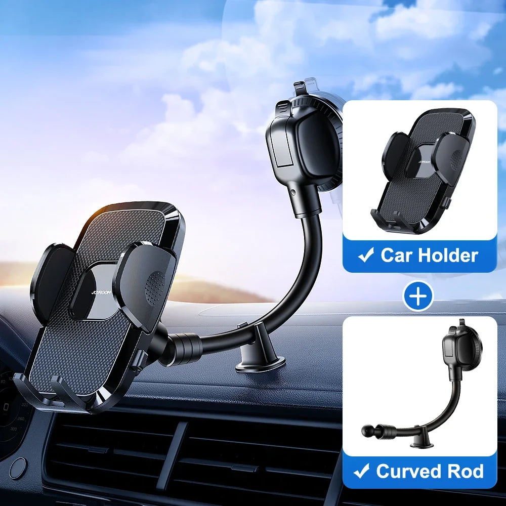 AutoGrip™ 360° Car Phone Mount – Flexible 9in Long Arm, Hands-Free