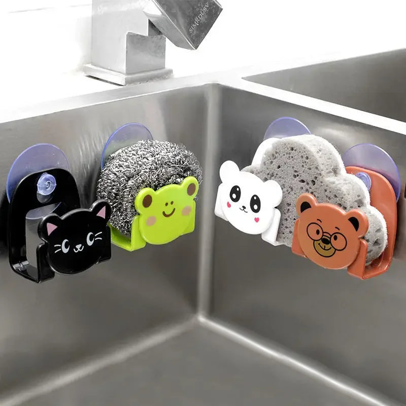 Cartoon Sink Sponge Organizer Rack