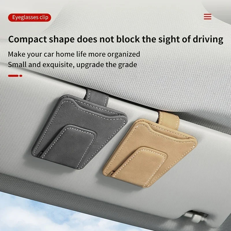 Leather Eyeglass Holder for Car