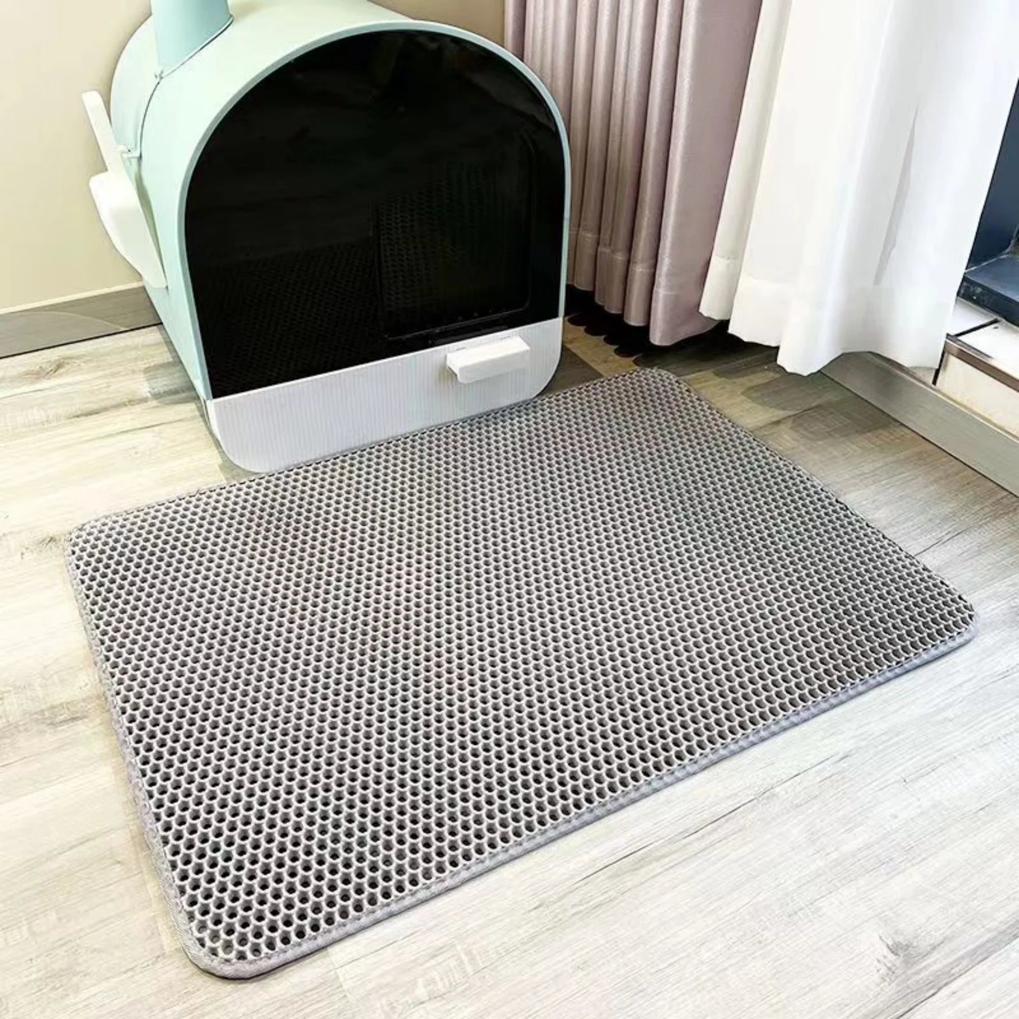Large Cat Litter Mat Waterproof Double Layer Litter Trapping Clean Pad for Cat