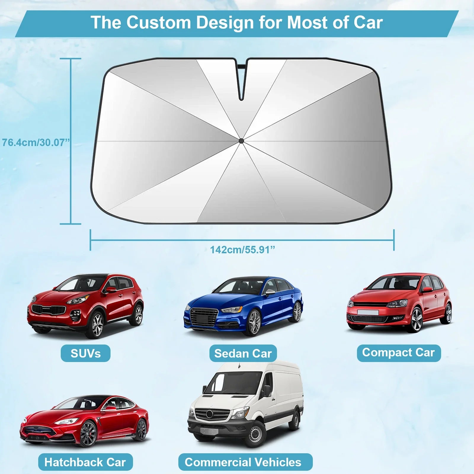 UVShield™ Sonnenschutz für die Auto-Frontscheibe