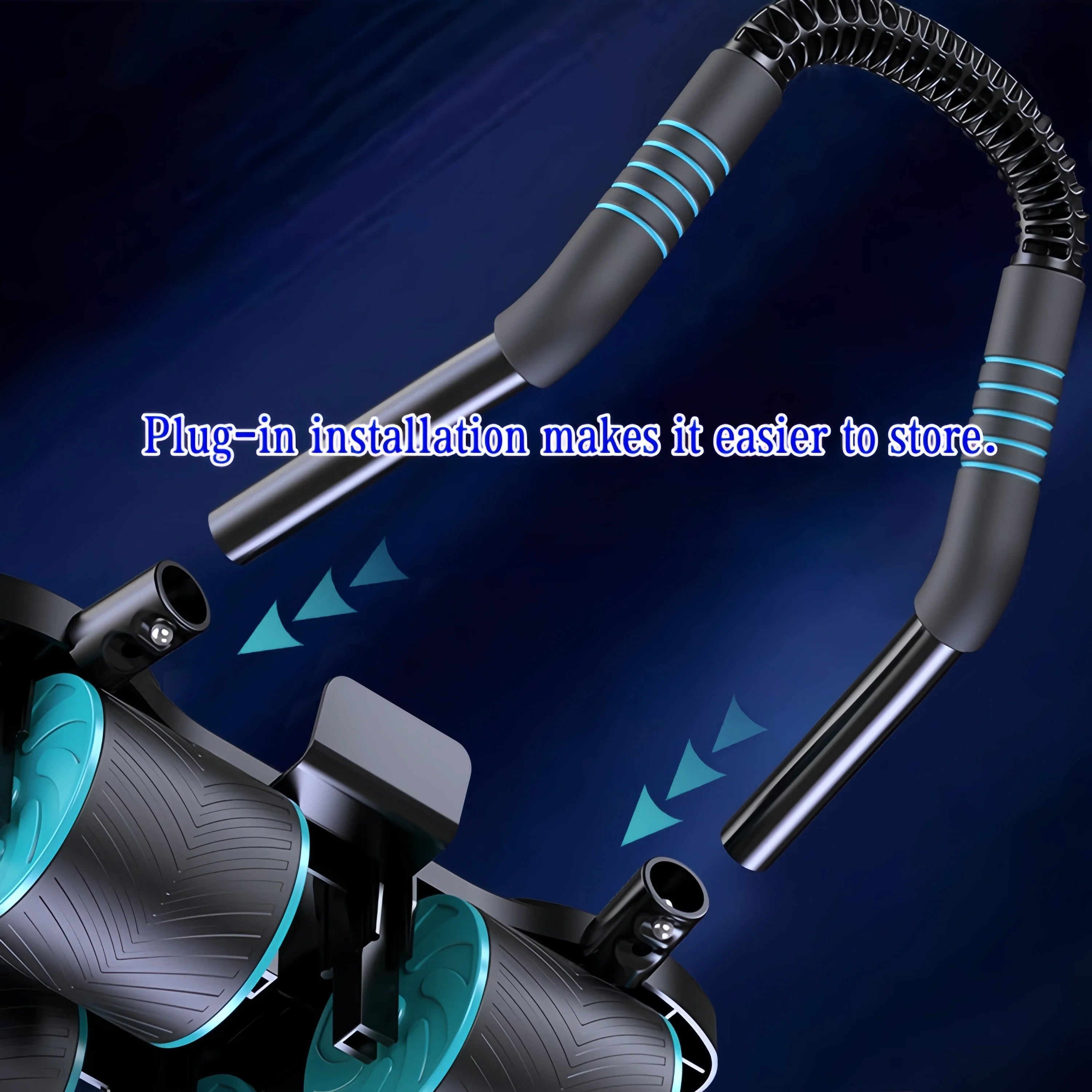 SilentRoll™ Fitness Ab Wheel – 4-Wheel Rebound