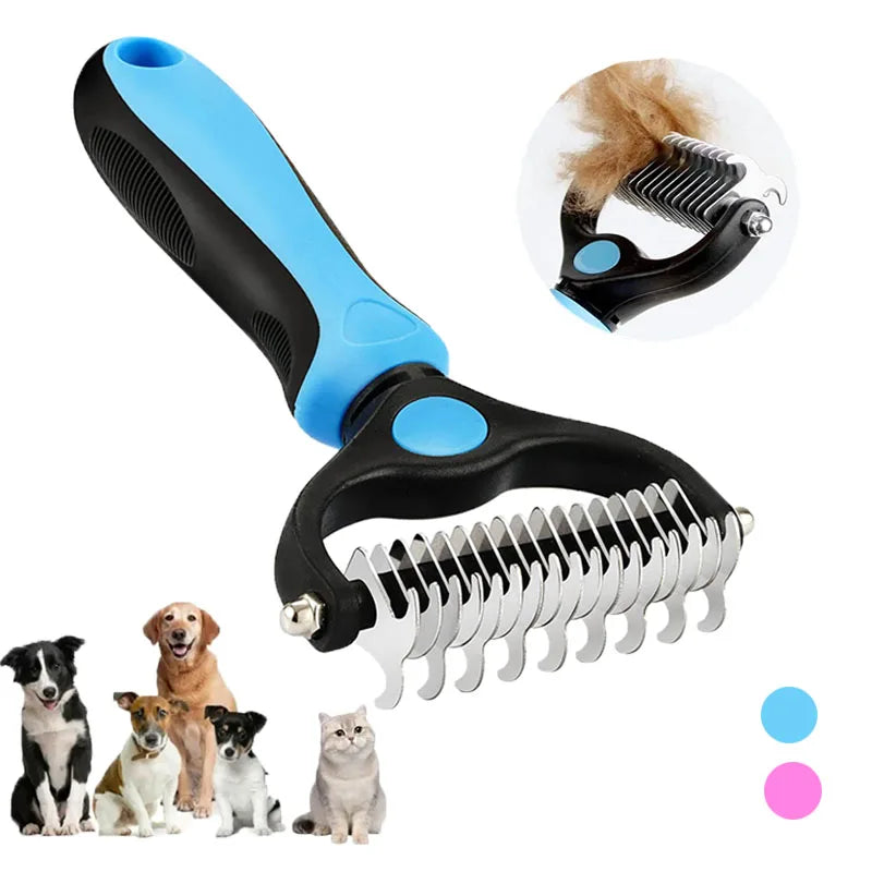 Pet Deshedding Brush Cat Comb Self Cleaning Hair Remover