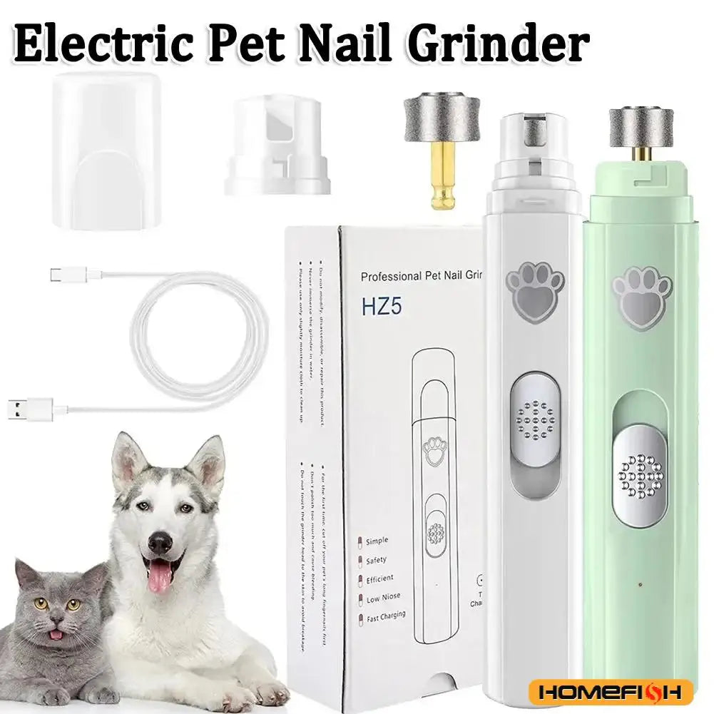 Electric Dog Nail Grinder Pet Nail Clipper USB Rechargeable Pet Nail Trimmers