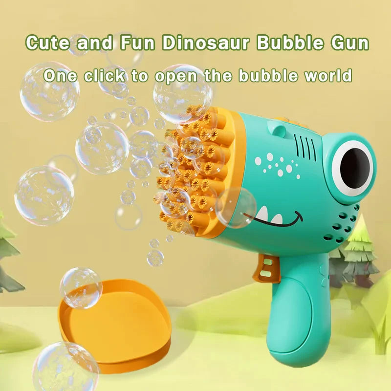 DinoFun™ 40-Hole Bubble Blaster – Electric Bubble Gun Toy
